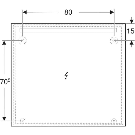Peili Geberit Option Basic Square 1000x900x32 mm Alumiini - KarelianStore