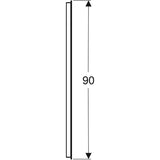 Peili Geberit Option Basic Square 1000x900x32 mm Alumiini - KarelianStore