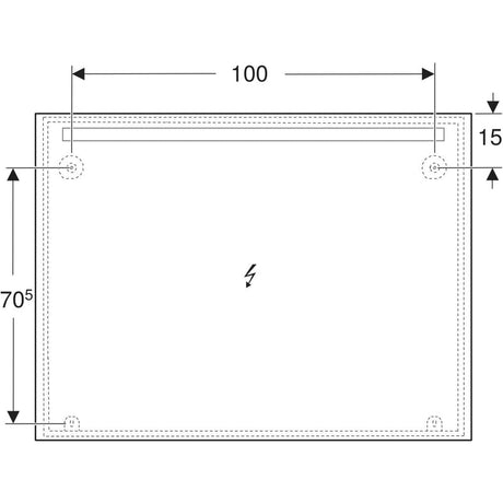 Peili Geberit Option Basic Square 1200x900x32 mm Alumiini - KarelianStore