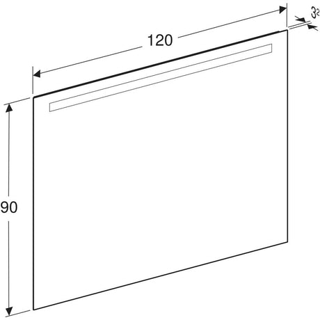 Peili Geberit Option Basic Square 1200x900x32 mm Alumiini - KarelianStore