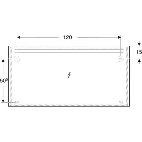Peili Geberit Option Basic Square 1400x700x32 mm Alumiini - KarelianStore