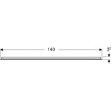 Peili Geberit Option Basic Square 1400x700x32 mm Alumiini - KarelianStore