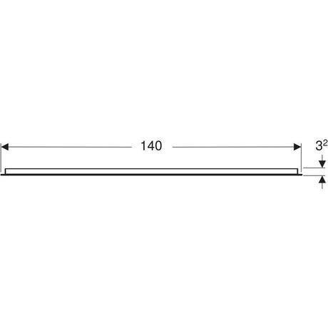 Peili Geberit Option Basic Square 1400x700x32 mm Alumiini - KarelianStore