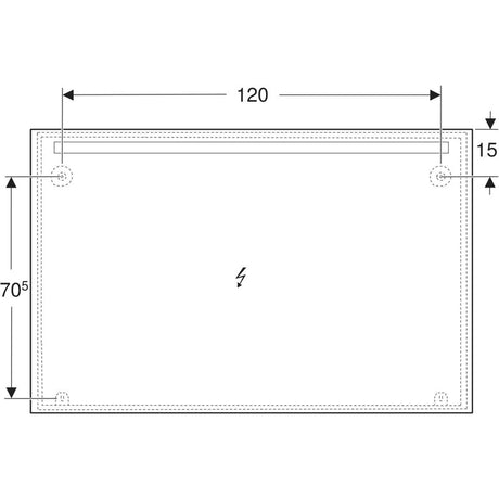 Peili Geberit Option Basic Square 1400x900x32 mm Alumiini - KarelianStore