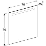 Peili Geberit Option Basic Square 700x700x32 mm Alumiini - KarelianStore