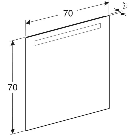 Peili Geberit Option Basic Square 700x700x32 mm Alumiini - KarelianStore