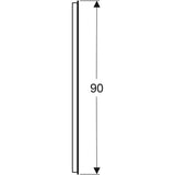 Peili Geberit Option Basic Square 800x900x32 mm Alumiini - KarelianStore