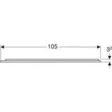 Peili Geberit Option Plus Square 1050x700x32 mm Musta matta - KarelianStore