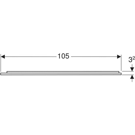 Peili Geberit Option Plus Square 1050x700x32 mm Musta matta - KarelianStore
