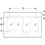 Peili Geberit Option Plus Square 1050x700x32 mm Musta matta - KarelianStore
