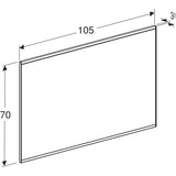 Peili Geberit Option Plus Square 1050x700x32 mm Musta matta - KarelianStore