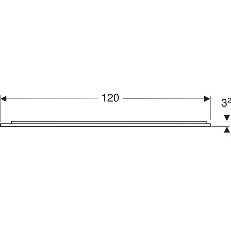Peili Geberit Option Plus Square 1200x700x32 mm Alumiini - KarelianStore