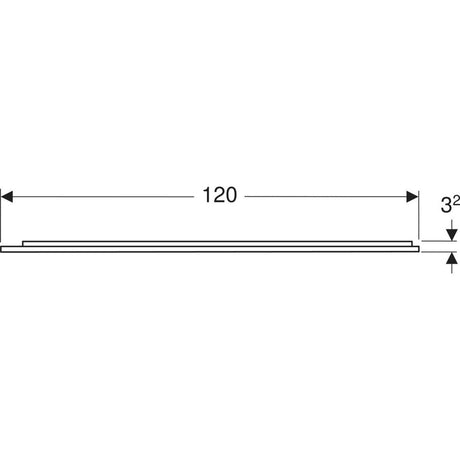 Peili Geberit Option Plus Square 1200x700x32 mm Musta matta - KarelianStore