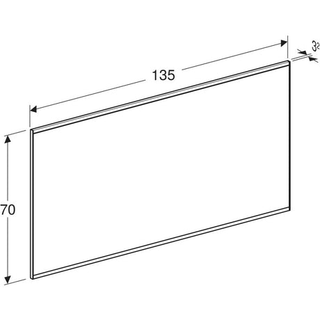 Peili Geberit Option Plus Square 1350x700x32 mm Musta matta - KarelianStore