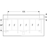 Peili Geberit Option Plus Square 1350x700x32 mm Musta matta - KarelianStore