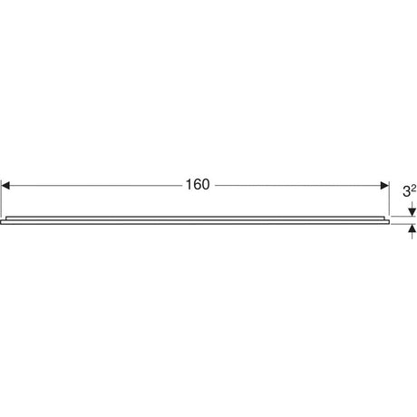 Peili Geberit Option Plus Square 1600x700x32 mm Musta matta - KarelianStore