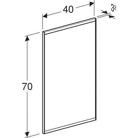 Peili Geberit Option Plus Square 400x700x32 mm Alumiini - KarelianStore