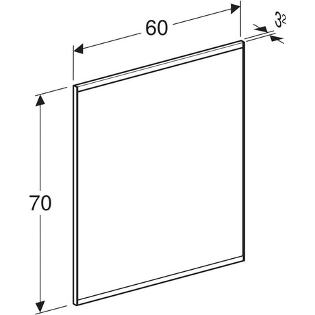 Peili Geberit Option Plus Square 600x700x32 mm Musta matta - KarelianStore