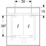Peili Geberit Option Plus Square 600x700x32 mm Musta matta - KarelianStore