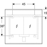 Peili Geberit Option Plus Square 750x700x32 mm Alumiini - KarelianStore