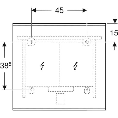 Peili Geberit Option Plus Square 750x700x32 mm Alumiini - KarelianStore