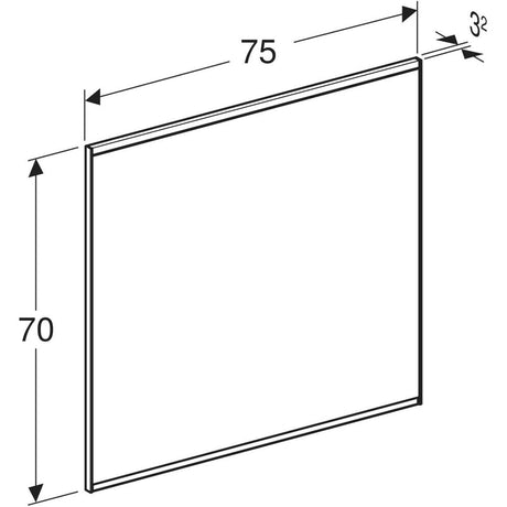 Peili Geberit Option Plus Square 750x700x32 mm Musta matta - KarelianStore