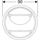 Peili Geberit Option Round 900x900x35 mm - KarelianStore