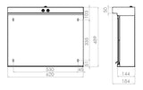 Peilikaappi Polaria VPK 060 Oikea VVS LED - valaisimella - KarelianStore