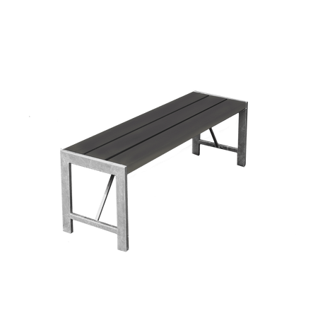 Penkki H - malli, 123 cm, antrasiitti non - wood ja galvanoitu runko HORTUS - KarelianStore