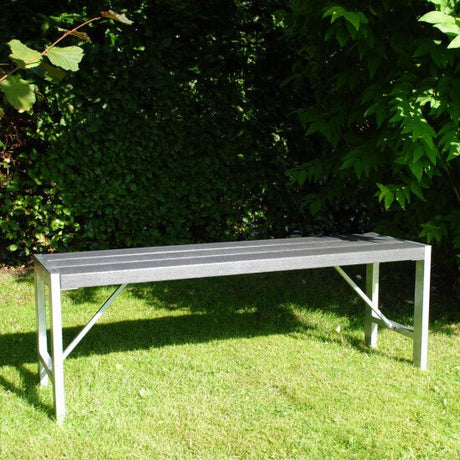 Penkki H - malli, 180 cm, antrasiitti non - wood ja galvanoitu runko HORTUS - KarelianStore