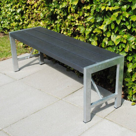 Penkki H - malli, 180 cm, antrasiitti non - wood ja galvanoitu runko HORTUS - KarelianStore