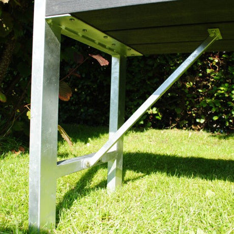 Penkki H - malli, 180 cm, antrasiitti non - wood ja galvanoitu runko HORTUS - KarelianStore