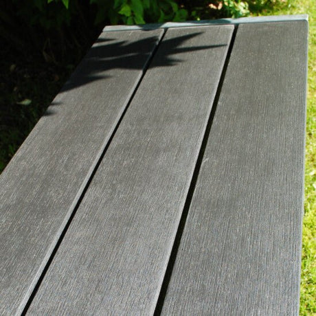 Penkki H - malli, 180 cm, antrasiitti non - wood ja galvanoitu runko HORTUS - KarelianStore