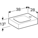 Pesuallas Geberit Icon 380x280x135 mm Valkoinen Oikea - KarelianStore