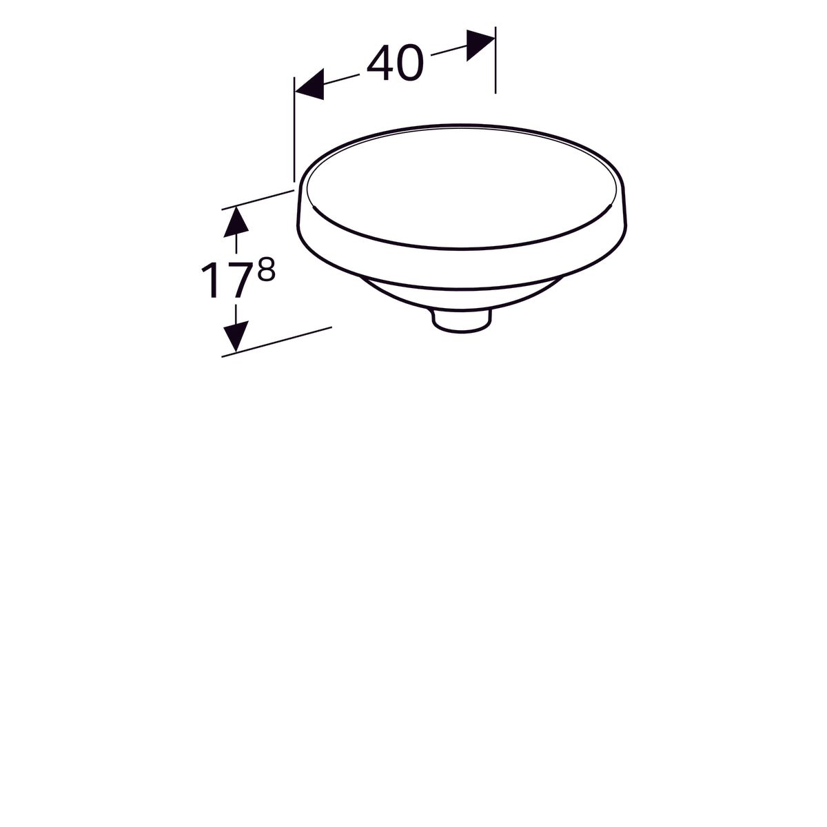 Pesuallas Geberit Variform 400x400x178 mm Ilman ylivuotoa ja hanareikää - KarelianStore