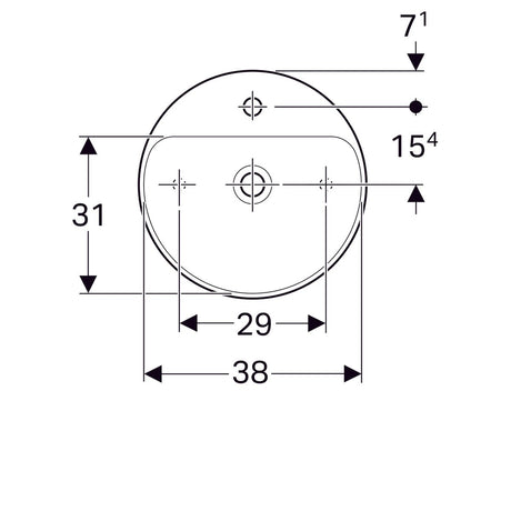 Pesuallas Geberit Variform 450x450x158 mm Ilman ylivuotoa - KarelianStore