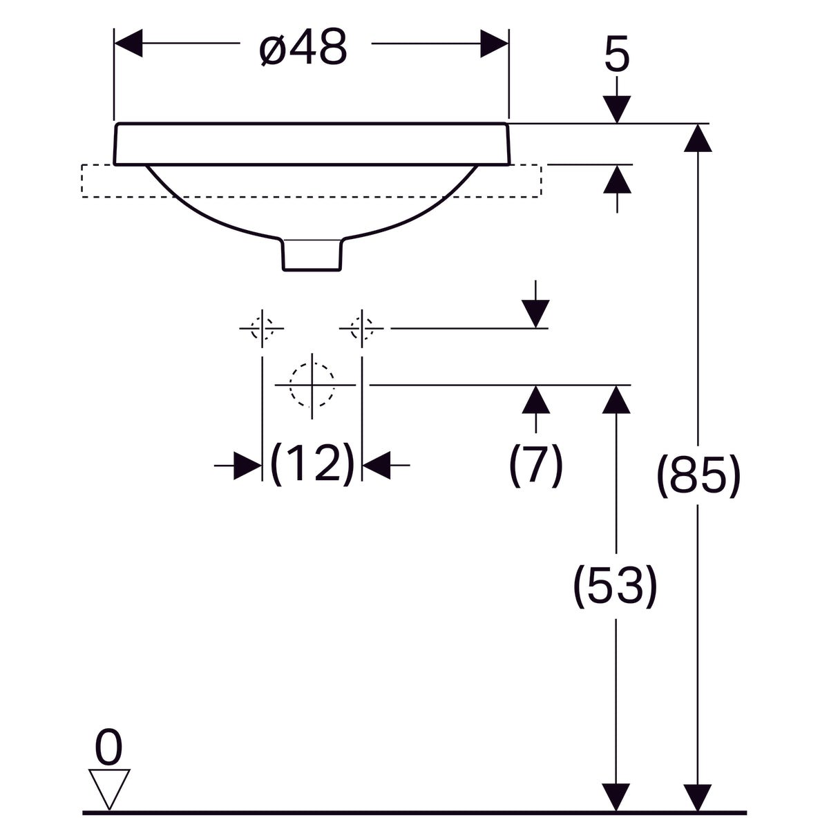 Pesuallas Geberit Variform 480x480x178 mm - KarelianStore