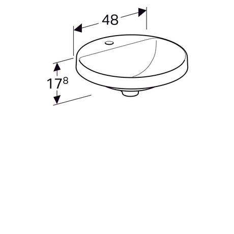 Pesuallas Geberit Variform 480x480x178 mm Ilman ylivuotoa - KarelianStore