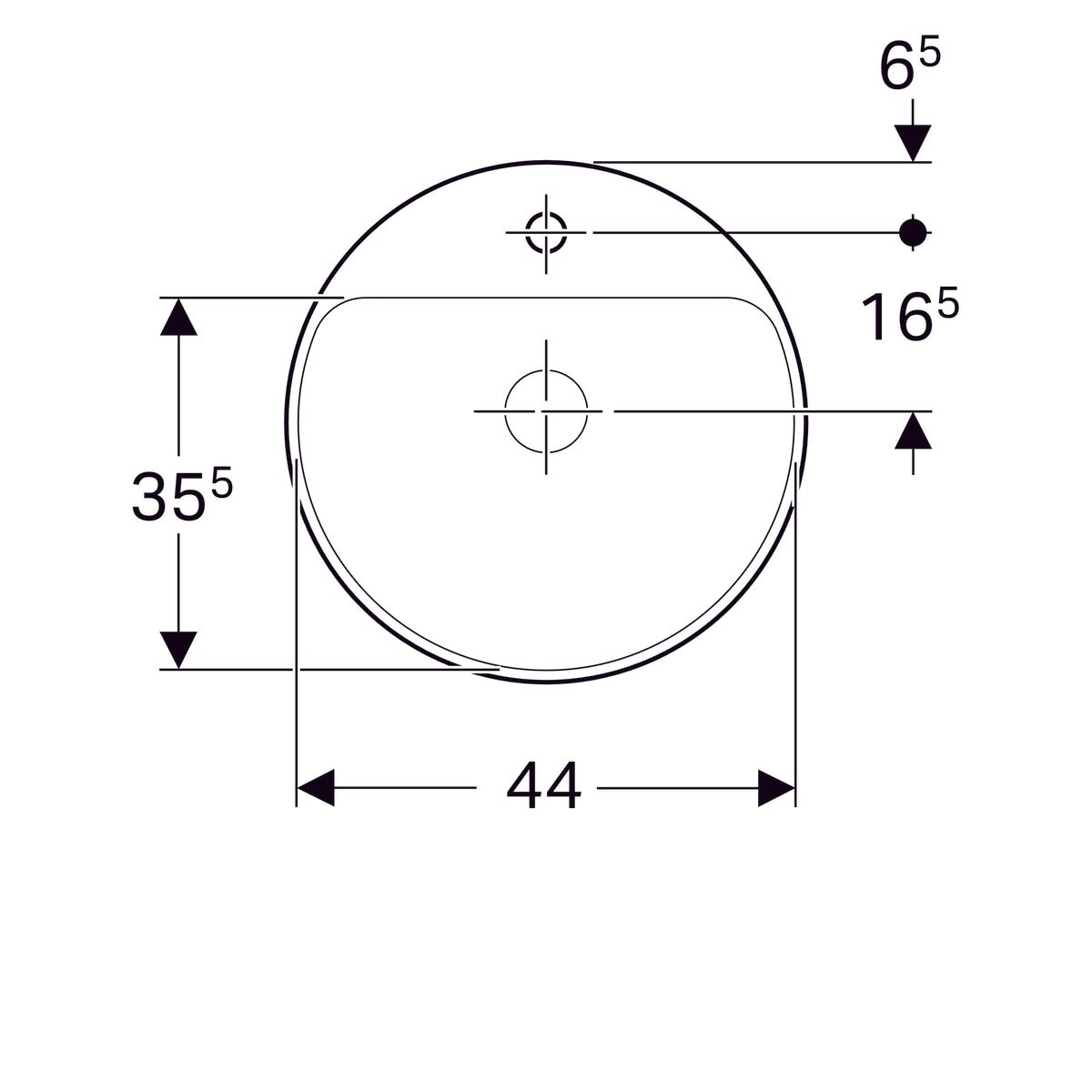 Pesuallas Geberit Variform 480x480x178 mm Ilman ylivuotoa - KarelianStore