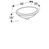 Pesuallas Geberit Variform 495x420x180 mm Tason Alle Ilman ylivuotoa - KarelianStore
