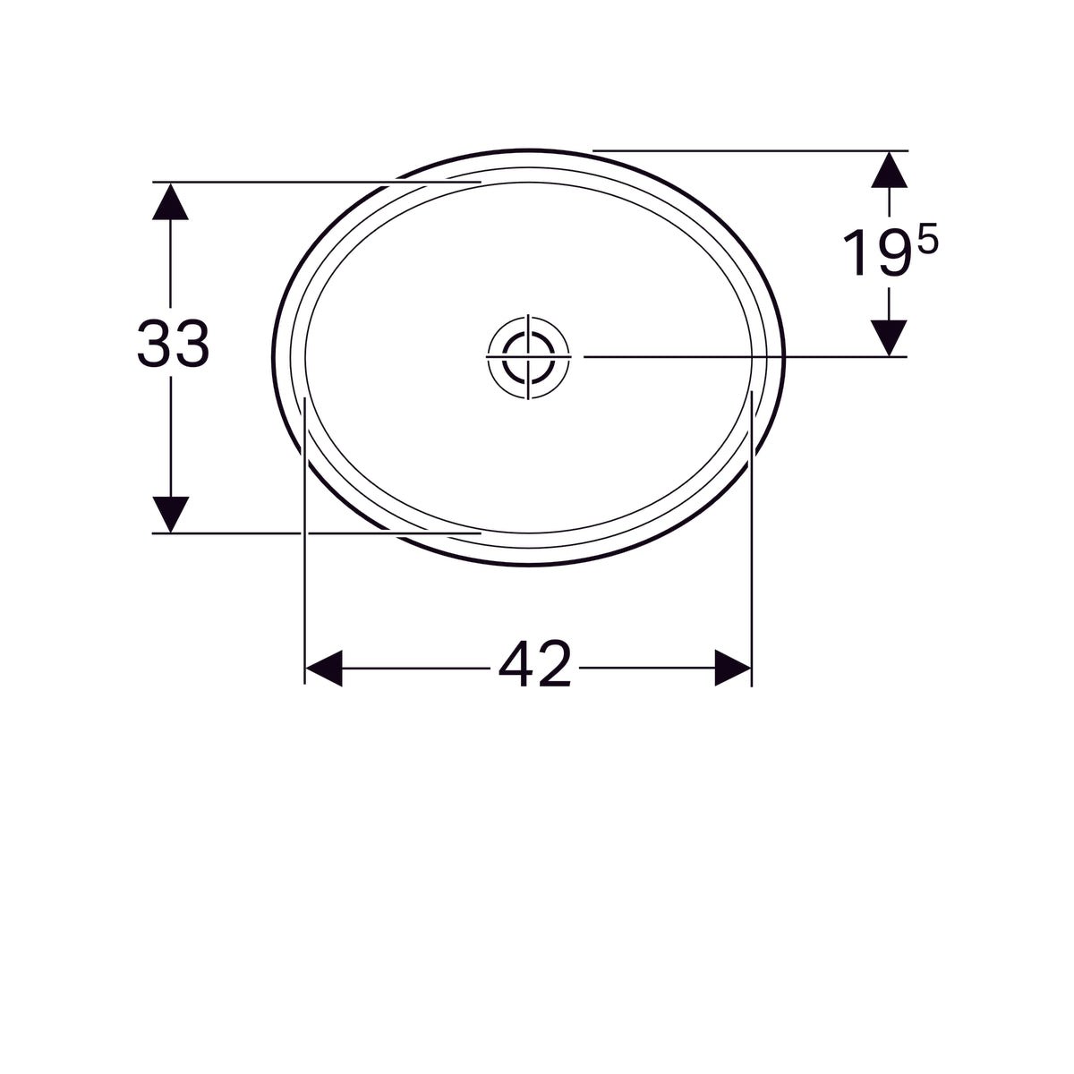 Pesuallas Geberit Variform 495x420x180 mm Tason Alle Ilman ylivuotoa - KarelianStore