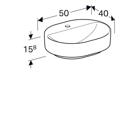 Pesuallas Geberit Variform 500x400x158 mm Ilman ylivuotoa - KarelianStore