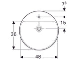 Pesuallas Geberit Variform 500x500x185 mm - KarelianStore
