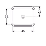 Pesuallas Geberit Variform 530x178x440 mm Tason Alle Ilman ylivuotoa - KarelianStore