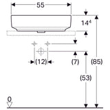 Pesuallas Geberit Variform 550x400x158 mm Ilman ylivuotoa ja Hanareikää - KarelianStore