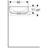 Pesuallas Geberit Variform 550x400x158 mm Ilman ylivuotoa ja Hanareikää - KarelianStore