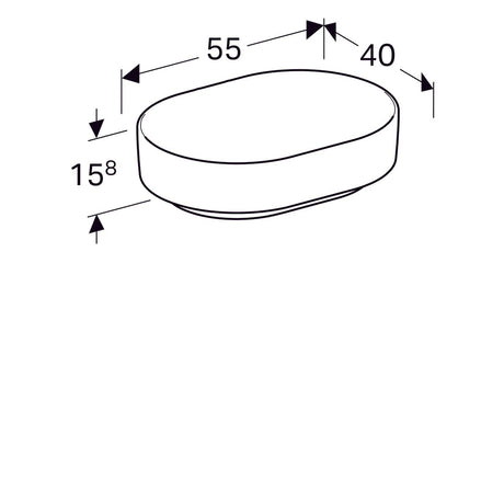 Pesuallas Geberit Variform 550x400x158 mm Ilman ylivuotoa ja Hanareikää - KarelianStore