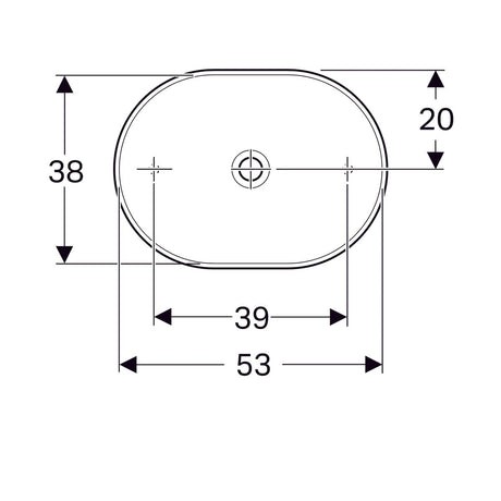 Pesuallas Geberit Variform 550x400x158 mm Ilman ylivuotoa ja Hanareikää - KarelianStore