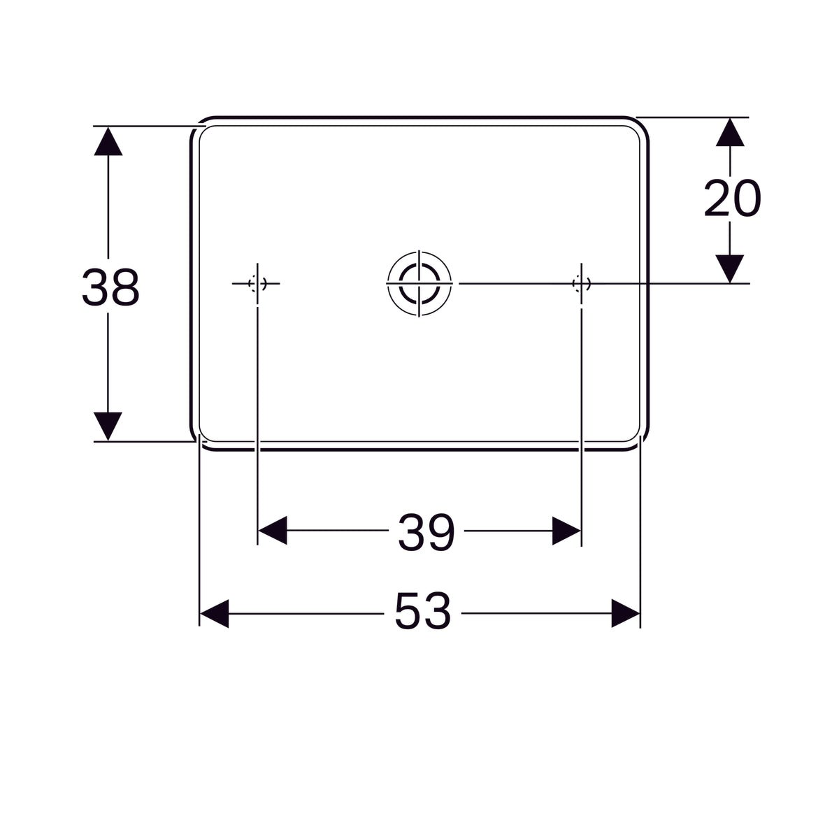 Pesuallas Geberit Variform 550x400x158 mm Ilman ylivuotoa ja Hanareikää - KarelianStore