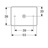 Pesuallas Geberit Variform 550x400x158 mm Ilman ylivuotoa ja Hanareikää - KarelianStore
